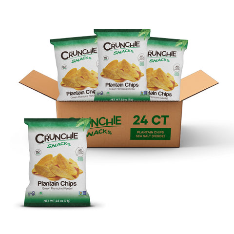 Crunchie Green Plantain Chips | Box of 24