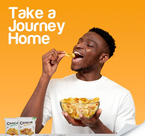 Crunchie Snacks green plantain chips African snack pack