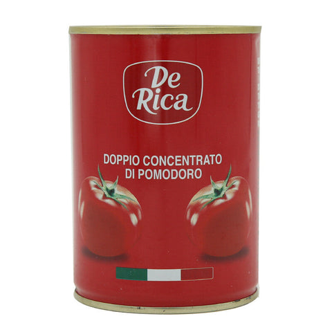 De Rica Tomato Paste Italian in tin can, rich in iron, potassium, and antioxidants.