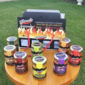 Foronto variety pack of spicy pepper sauces in glass jars