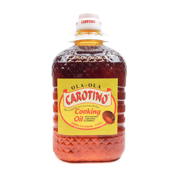 3.3L bottle of Ola Ola Carotino Cooking Palm Oil enriched with natural beta-carotene for frying and baking