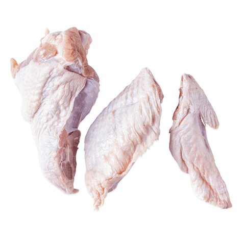 Mixed turkey wings cut with breast, thighs, and wings for versatile cooking.