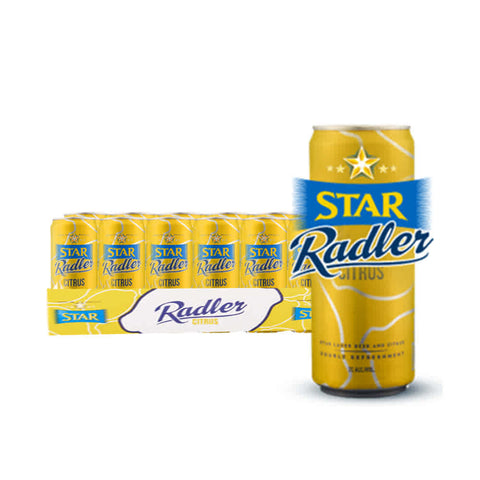 Nigerian Star Radler Can Pack of 6 with Citrus Flavor Design